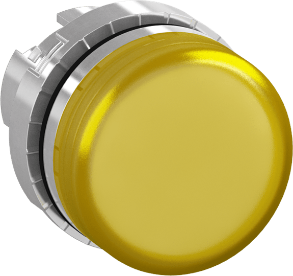 ABB - Spia luminosa satin con diffusore giallo per pilot light.