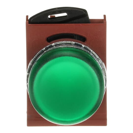 ABB - Pilota luminoso satinato cromatura verde differenziato.