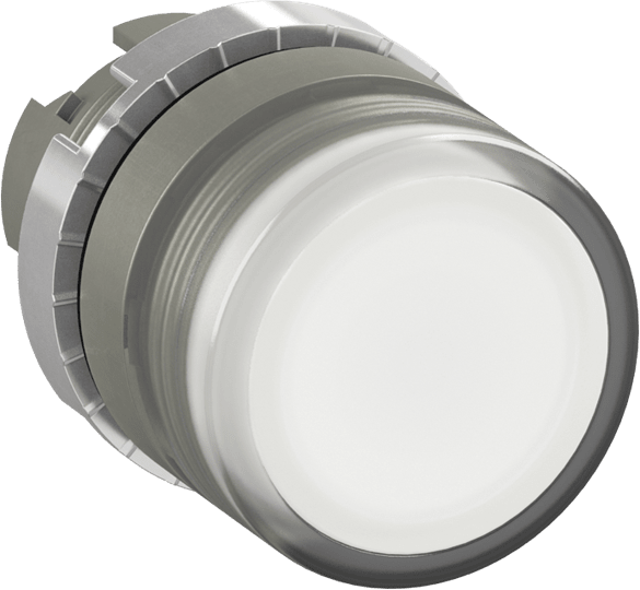 ABB - P/BUTT PULS. LUMINOSO FLUSH BIANCO FILO GLASS LENTE VETRO
