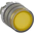ABB - P/BUTT PULS. LUMINOSO FILO GIALLO LENTE VETRO FLUSH YELLOW GLASS LENS.