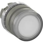 ABB - illuminazione pulsante satinato cromato filo trasparente con copertura chiara.