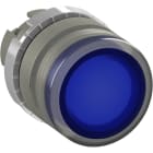 ABB - P/BUTT ILL FLUSH BLUE GLASS LENS PULS. LUMINOSO FILO BLU LENTE VETRO