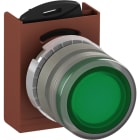 ABB - P/BUTT PULS. LUMINOSO FLUSH VERDE FILO LENTE VETRO
