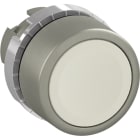 ABB - Pulsante satin filo bianco, STD PB satin chr flush bianco cap.