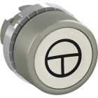 ABB - MARKED PUSHBUTTON ISO SYMBOL Start/Stop WHITE FLUSH PULSANTE BIANCO A FILO NON-ILLUM CON S. P9MPNBG030