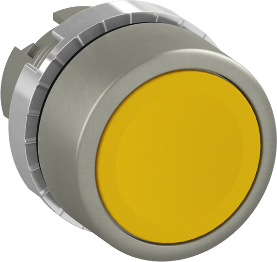 ABB - STD Pulsante;SATIN Cromato;FLUSH;GIALLO CAP.