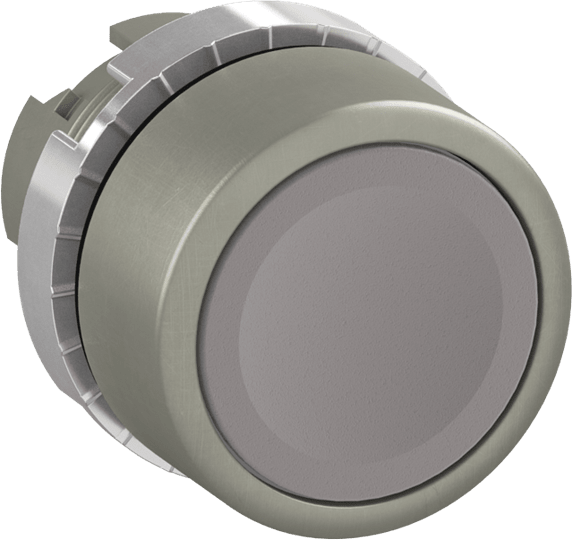 ABB - STD pulsante, satin, cromato, filo, grigio cap