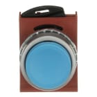 ABB - STD PB;SATIN CHR;EXTENDED;BLU CAP PULSANTE, SPORG., SATIN, BLU.