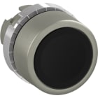 ABB - Pulsante satin nero con tappo a filo.