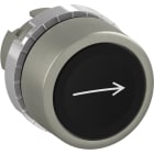 ABB - Pulsante nero a filo, non-illuminato con simbolo freccia destra.