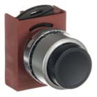 ABB - STD PB;SATIN CHR;EXTENDED;BLK CAP PULSANTE, SPORG., NERO.