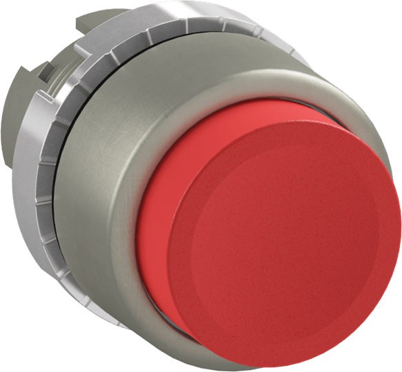 ABB - Pulsante satin sporgente rosso con estensione P/Butt.