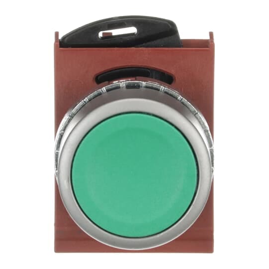 ABB - Pulsante verde satin con tappo a filo.