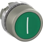 ABB - Pulsante verde a filo, non-illuminato, con si, marked pushbutton "I" green flush.
