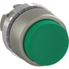 ABB - Pulsante satin verde sporgente con cappuccio esteso.