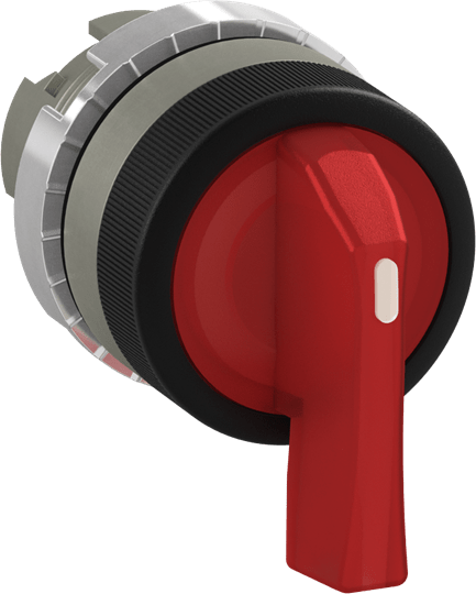 ABB - Selettore switch a due posizioni rosso con indicatore luminoso.