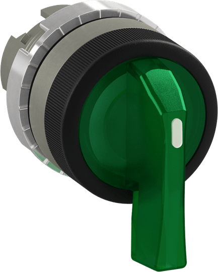 ABB - Selettore SW ILL 3 posizioni verde luminoso.