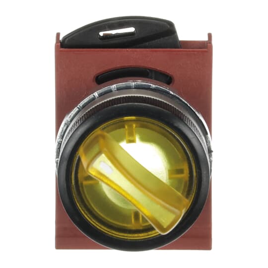 ABB - sel selettore sw illuminato 3 posizioni s/r luminoso con ritorno a molla giallo circuito integrato