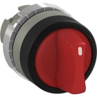 ABB - 3 posizioni illuminazione selettore, installazione da sinistra e destra, rosso.
