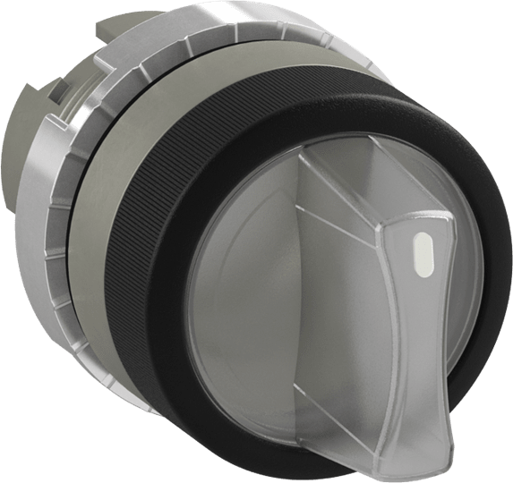 ABB - sel selettore sw illuminato 3 posizioni s/r ritorno a centro chiaro luminoso molla r-c trasparente.