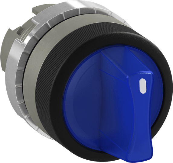 ABB - Selettore Switch Illuminato 3 Posizioni a Ritorno a Molla Blu