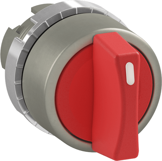 ABB - 3 pos. selettore, stab, rosso knob.
