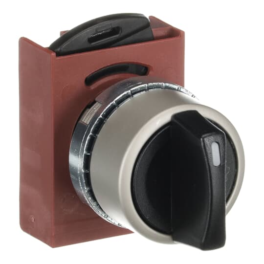 ABB - Selettore a 3 posizioni nero con ritorno automatico.