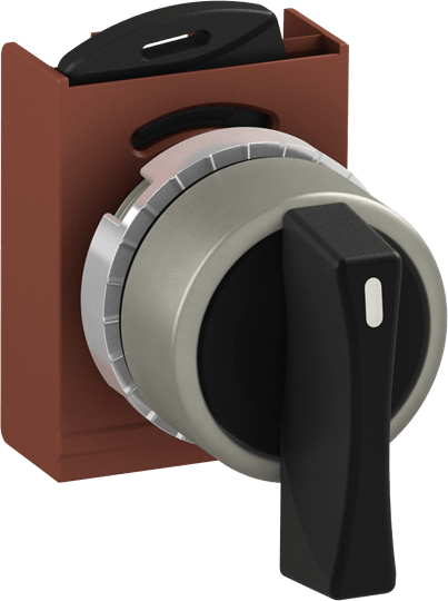 ABB - 3 pos lever selezione switch; mom from r, leva lunga, istruzioni da de.