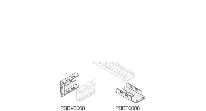 ABB - 8 Brackets For Vertical Side Busbars N.8 SQUADRETTE BARRE LATO IN VERTICALE
