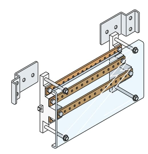 ABB - N.2 staffe di fissaggio AD1034-AD1053 fixing brackets