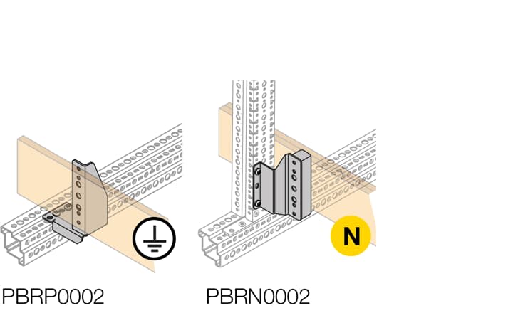 ABB - N.2 brackets and squadrette for mounting PE.