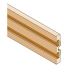 ABB - Barra sagomata in rame 95x10 per 1600A, lunghezza 1750mm.