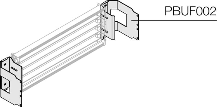ABB - n.2 unifix fixing brackets staffe fissaggio unifix h