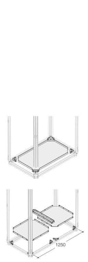 ABB - Kit bot senza plinth, fondo con zoccolo incluso. Dimensioni: larghezza 300mm, profondità 900mm.