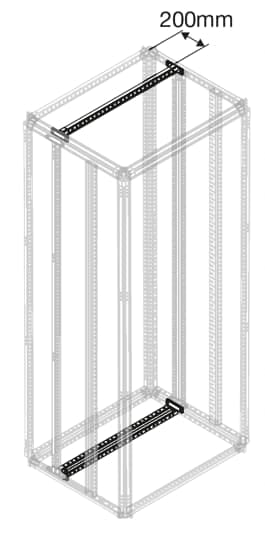 ABB - 2 traverse lamiera zincata con crociere cc larghezza 400mm. PCCM0400