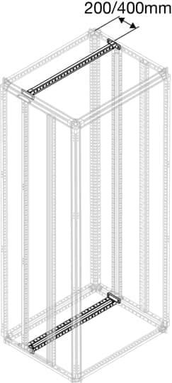 ABB - 2 traverse lamiera zincata per crociere cc larghezza 800mm.