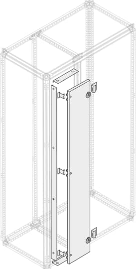 ABB - Blind door for cable management, internal cavity, 2000mm height, 200mm width.
