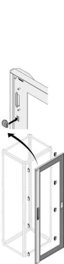 ABB - Porta vetro IP40 H=2000mm L=400mm DIN 12
