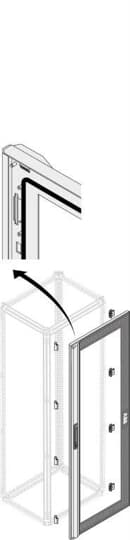 ABB - Porta vetro IP65 H=2000 L=1000(600+400VCI) gl.door 24 DIN H=2000mm W=1000mm.