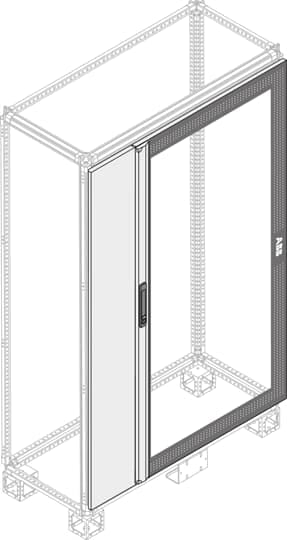 ABB - Pannello vetro doppia porta IP40 altezza 2000mm larghezza 1000mm.