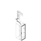 ABB - porta vetro IP40 H=1800mm L=1000mm DIN 24 gl.door (600+400VCI) h=1800mm w=1000mm