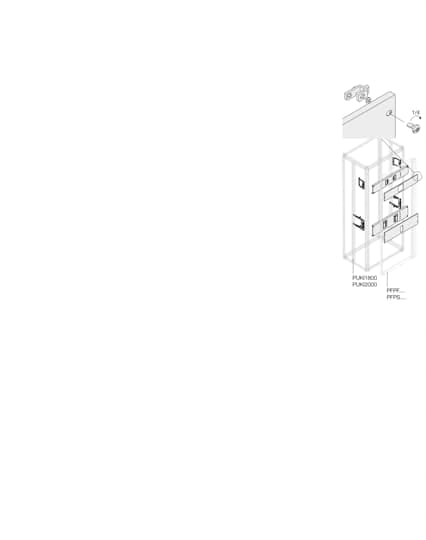 ABB - Kit XT2 3-4P fisso motore orizzontale lunghezza 600mm.