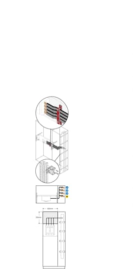 ABB - Isolatore per connessioni T6 vertica n.1 insula.conn. t6 in v.