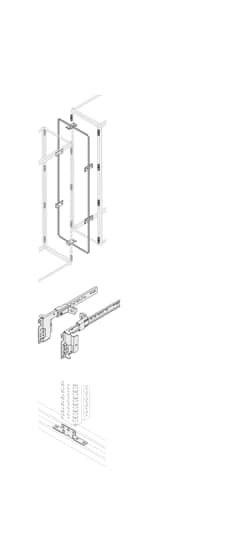 ABB - Kit 2 squadrette montante intermedio upright brackets squadrette montante intermedio.