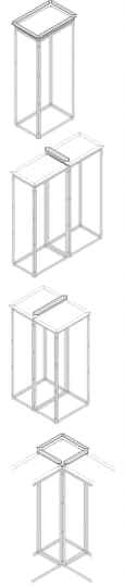 ABB - N.2 Roof Kit e Profili Tetto IP31/41 Col. Sinistra Lunghezza 1000mm.