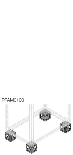 ABB - PPAM0100 Sockel Eckteil H100 N.4 ANG. ZOCCOLO LAMIERA ZINCATA H=100MM