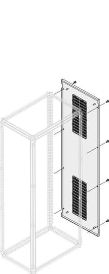 ABB - Pannello esterno aerato IP30, altezza 2000mm, profondità 500mm.