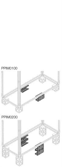 ABB - 4 plinti intermedi in lamiera zincata h=200mm.