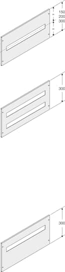 ABB - 36x2 pannello moduli DIN h=300mm w=800mm l=800mm.