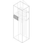 ABB - segreteria verticale posteriore h=200mm l=300mm interno superiore uscite laterali str=600mm.